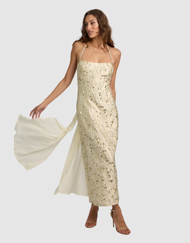 Romance by Honey and Beau - Crechia Jacquard Midi Dress