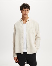 Cotton On - Relaxed Linen Long Sleeve Shirt