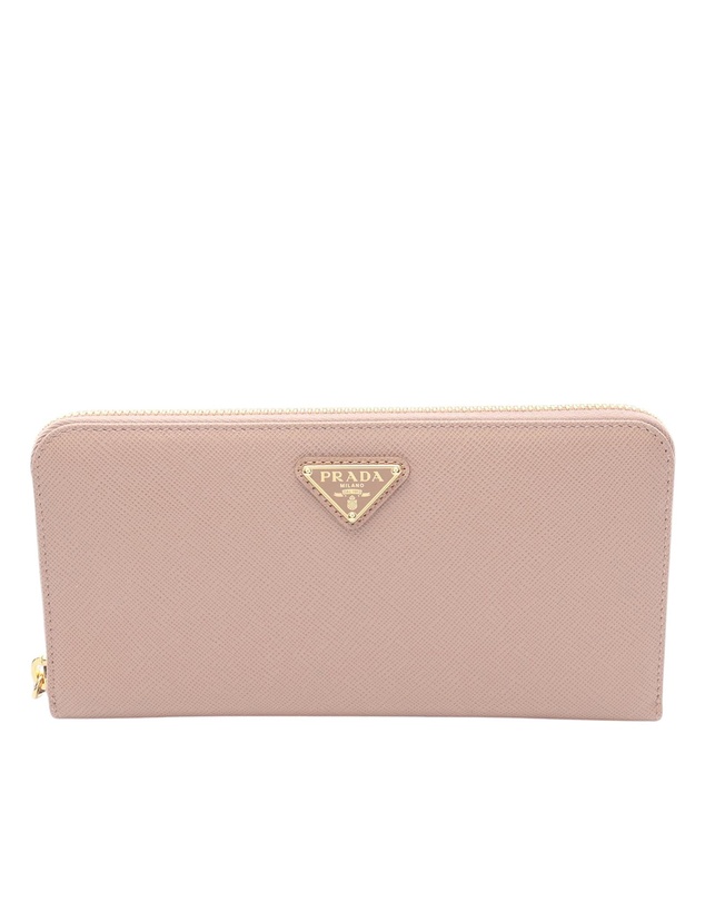 Pre-Loved by Azura Reborn - Pre-Loved Saffiano Triangle Logo Long Wallet