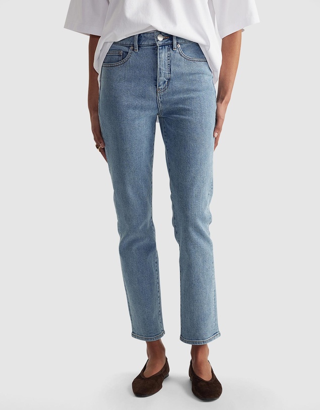 Decjuba - Becky Hemmed Straight Leg Jeans