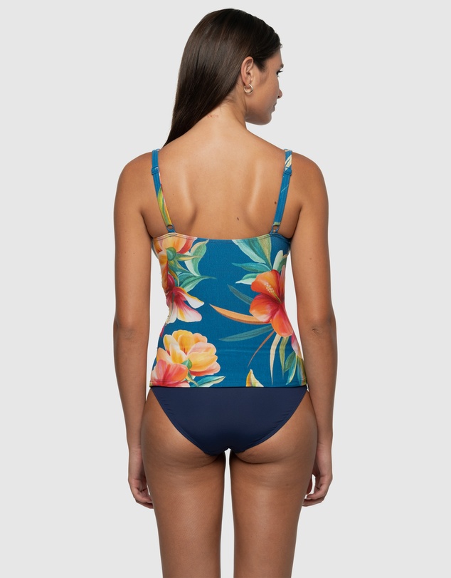 Nip Tuck Swim - Hula Hula Louise Multifit Ruched Front Tankini Top