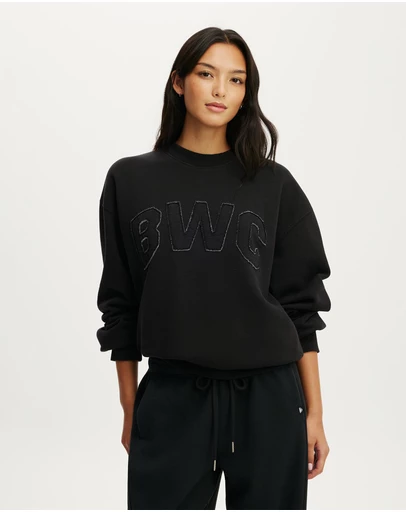 Cotton On Body Active - Fleece Graphic Crew Sweatshirt