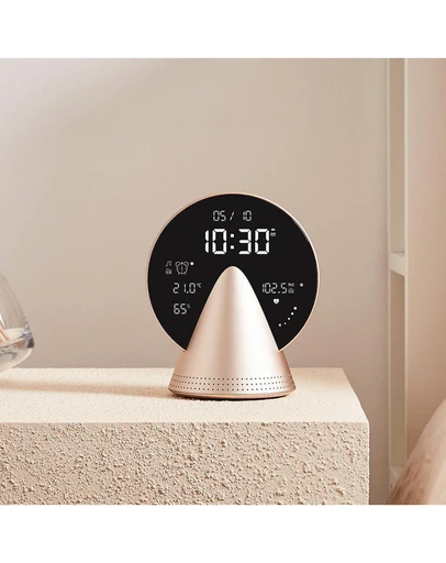 Lexon - Lexon Conic Radio Alarm Clock With Fm & Built-In Bluetooth Speaker - Gold