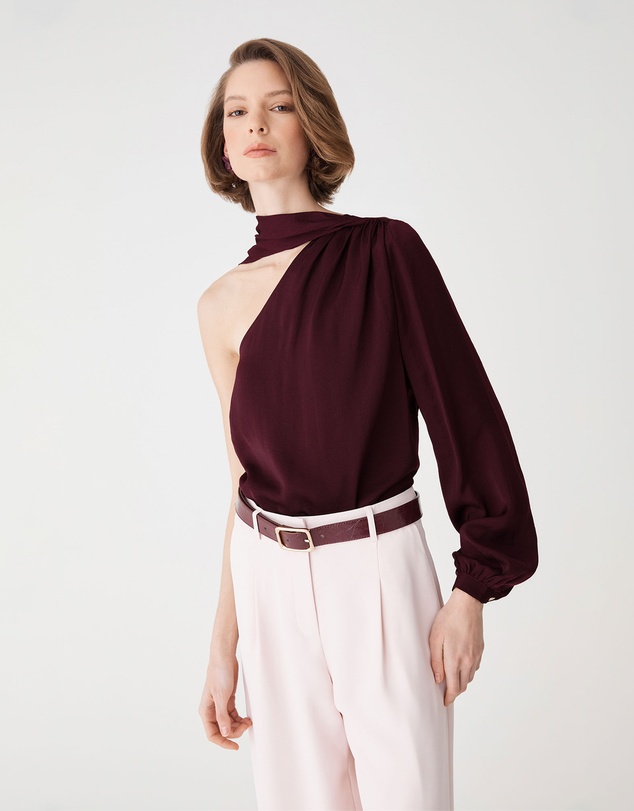 Forcast - Opal One Shoulder Scarf Top