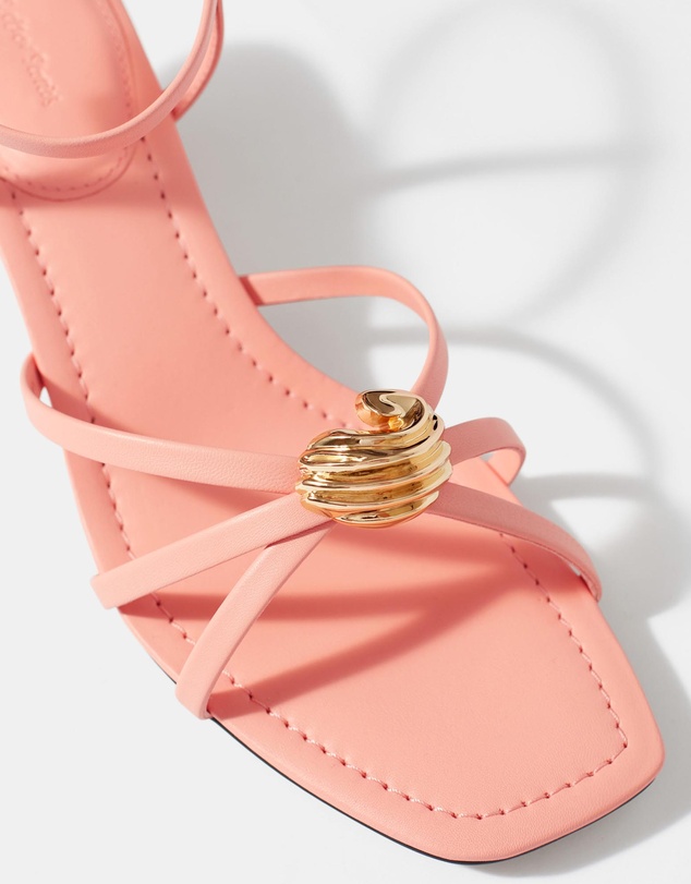 & Other Stories - Embellished Heeled Leather Sandals
