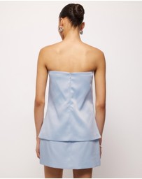 AERE - Vesper Satin Strapless Top