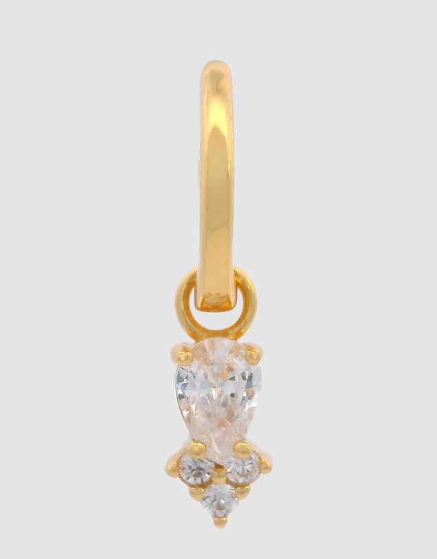 Georgini - GEORGINI MIDNIGHT VELVET ASTERIA HOOP EARRINGS GOLD
