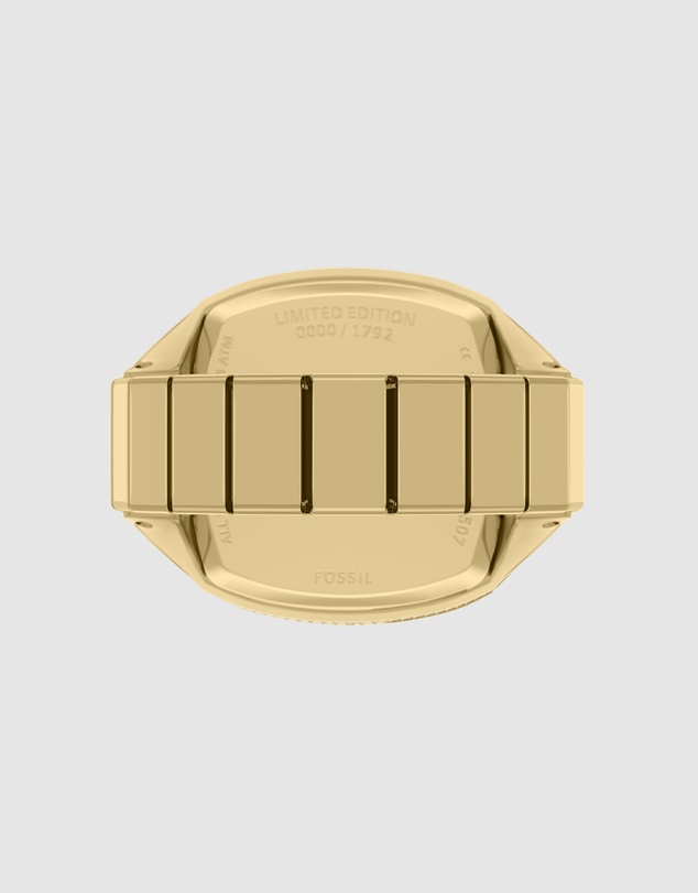 Fossil - Machine Luxe Watch Ring Gold Tone Analogue Watch