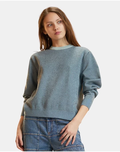Cynthia Rowley - Metallic Knit Crewneck