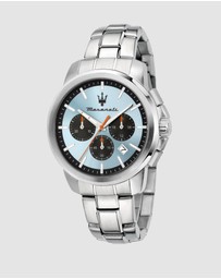 Maserati - Maserati Successo 42mm Chrono Blue Dial Stainless Steel Strap  Watch