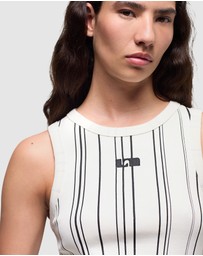 Laagam - Striped Embroidered Logo Top