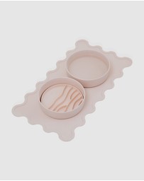 Lilly + Dash - Dog & Cat Wave Placemats - Pink Rose Quartz
