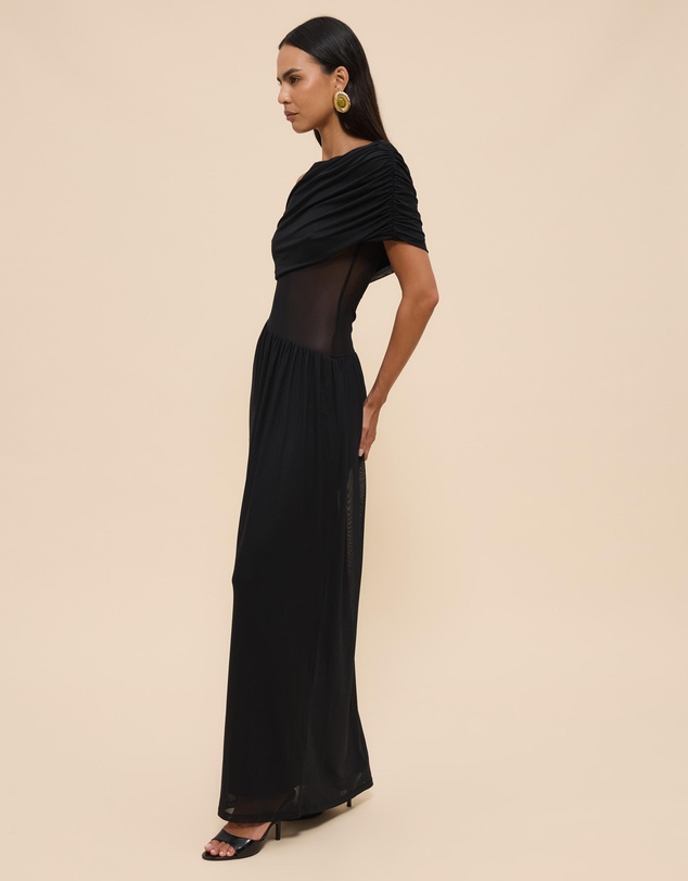 CHANCERY - Sofie Drape Shoulder Maxi Dress