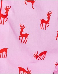 Sant And Abel - Women's Reindeer Pink Long PJ Set