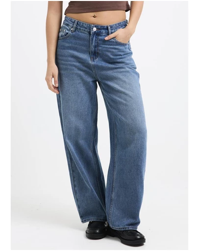 Subtitled - Alexa Mid Rise Denim Jeans Petite Relaxed