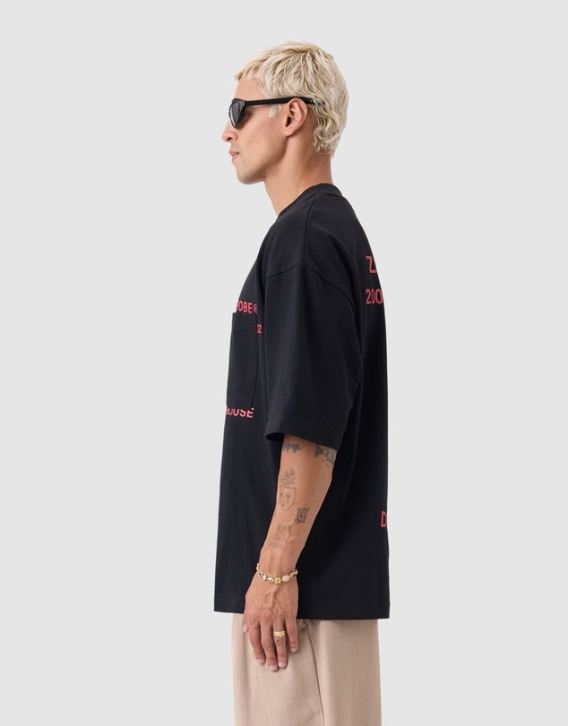 Zanerobe - Stacked Flow Tee Black