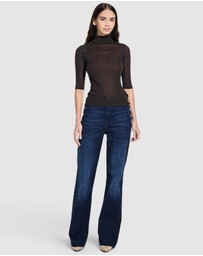 GUESS - Rib Lou Short Sleeve Sweater