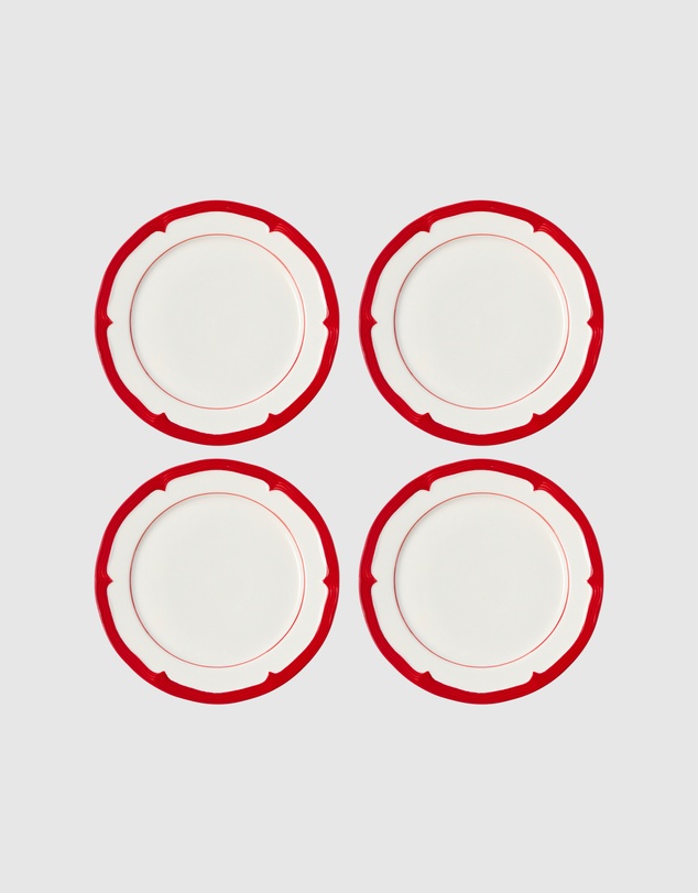 In The Roundhouse - Red Soft Scallop Dining Set