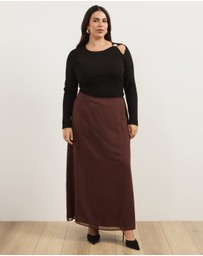 Atmos&Here Curvy - Kaia Long Sleeve Rib Knit Top