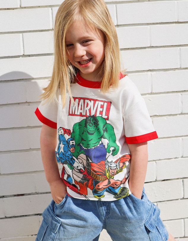Rock Your Kid - Marvel Stripe Tee - ICONIC EXCLUSIVE