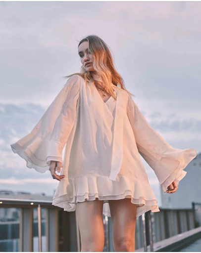 Belle & Bloom - Dream About Me Tie Neck Dress