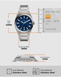 Fossil - Everett Silver-Tone Analogue Watch FS5822