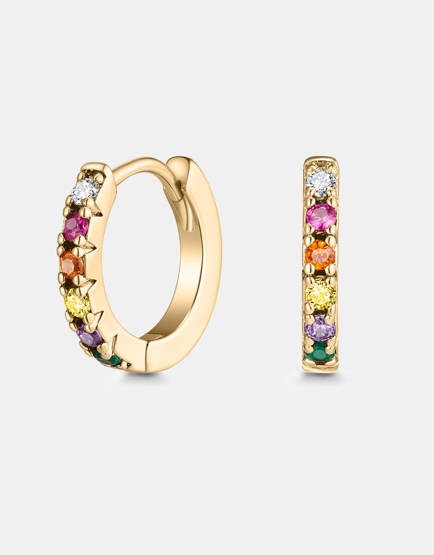 Mestige Kids - Vibrant Mini Hoops - 18K Gold Plated