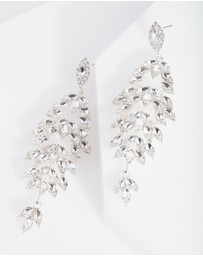 Lovisa - Silver Navette Stone Drop Earrings