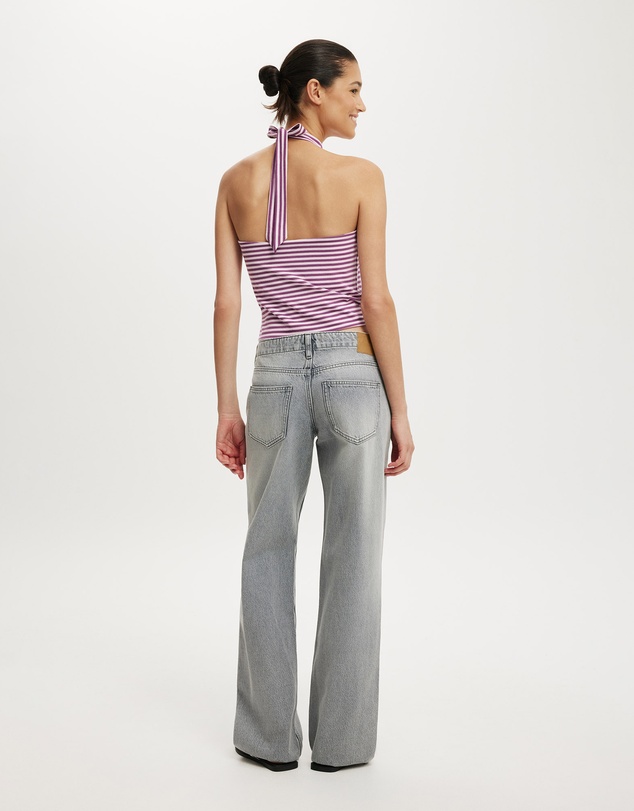 Cotton On - Belted Low Rise Straight Jean