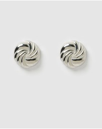 Izoa - Swirl Stud Earrings