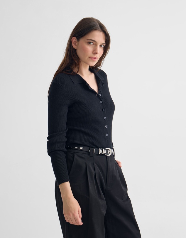 Oxford - Onyx Ribbed Bodysuit