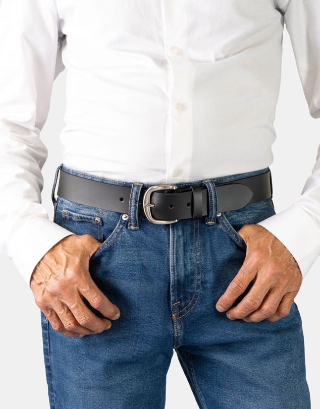 Buckle - Cassidy. Australian Made Buffalo Leather Belt. 38mm width.