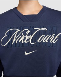 Nike - Court Collection French Terry Crew-Neck Tennis Top