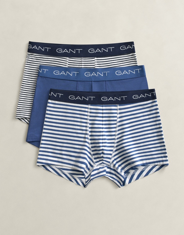 Gant - 3 Pack Thin Stripe Trunks