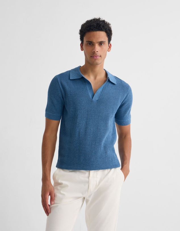 Oxford - Huck Lined Knitted Polo