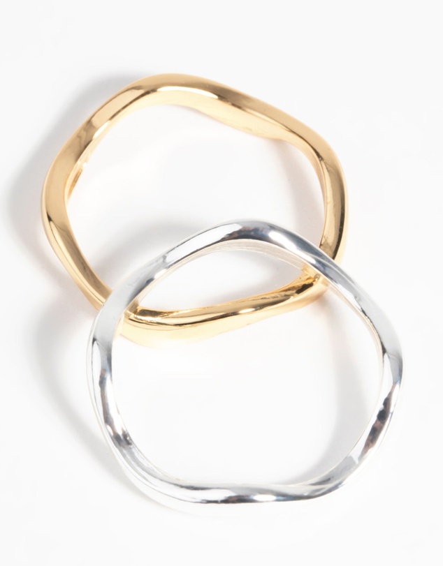 Lovisa - Gold & Silver Plated Weave Ring Set