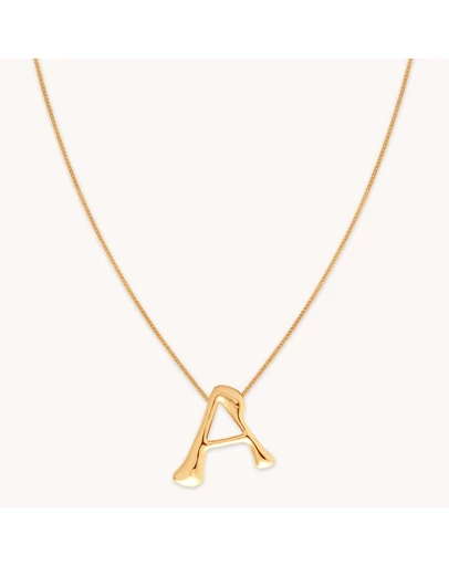 Astrid & Miyu - Initial Bold Pendant 18ct Necklace