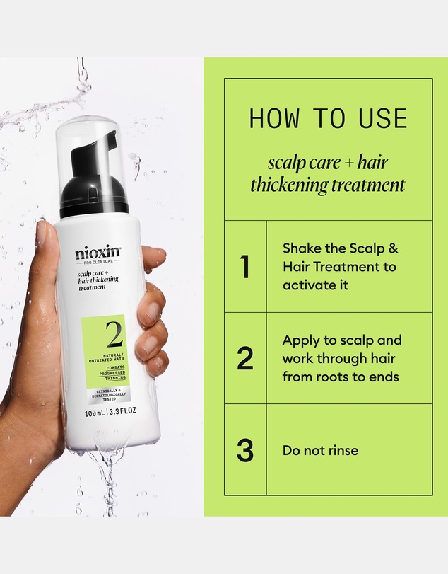 Nioxin - Nioxin System 2 Scalp + Hair Thickening Treatment - Serum For Natural Hair With Progressed Thinning, 100ml
