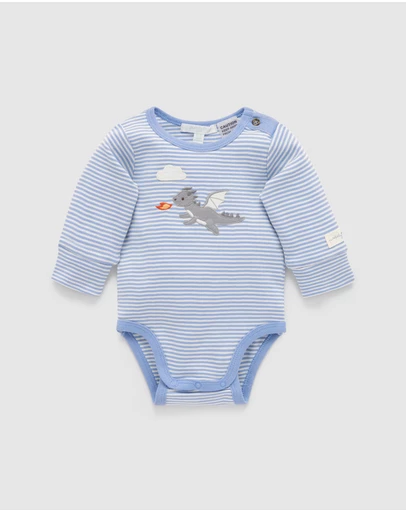 Purebaby - Applique Bodysuit -Kids-Babies