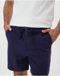 Staple Superior - Newport Textured Linen Blend Shorts