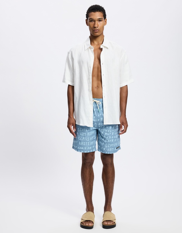 Scotch & Soda - Printed Longer-Length Swim Shorts