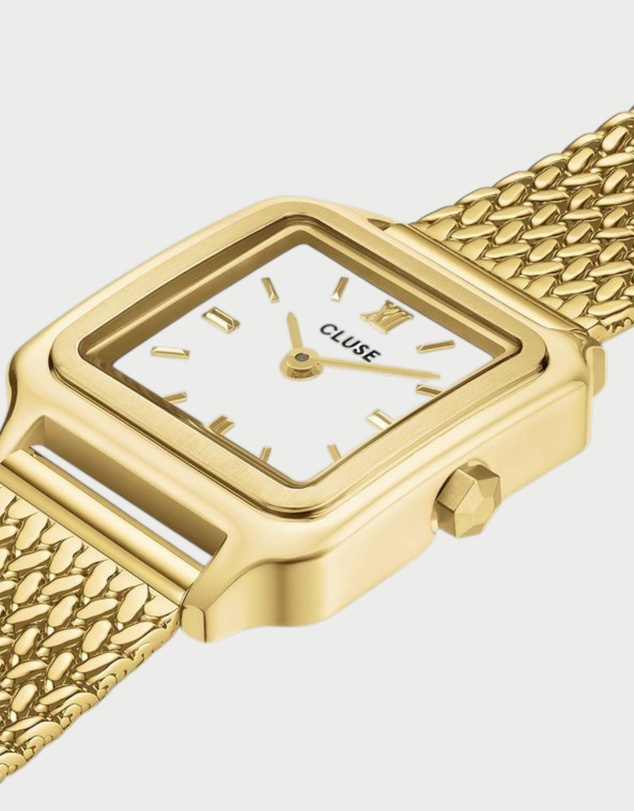 Cluse - CLUSE Gracieuse Mini, Mesh, White, Gold Colour