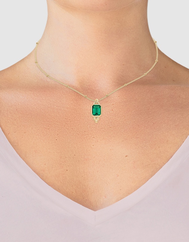 Elli Jewelry - Quartz Necklace in Gold-Plated 925 Silver