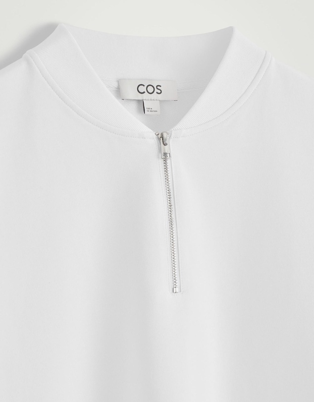 COS - Half-Zip Cotton T-Shirt
