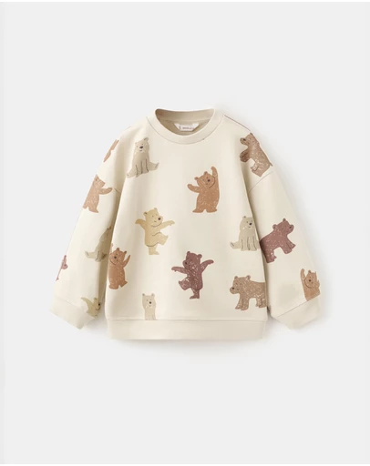 M.N.G - Bear Sweatshirt - Babies-Kids