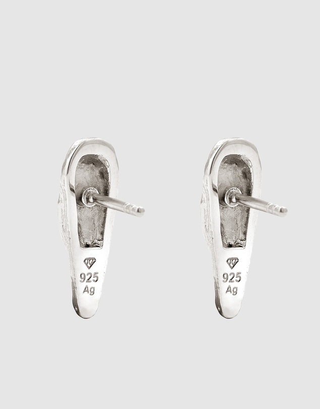 Kuzzoi - ICONIC EXCLUSIVE - Crinkled Teardrop Stud Earrings in 925 Silver