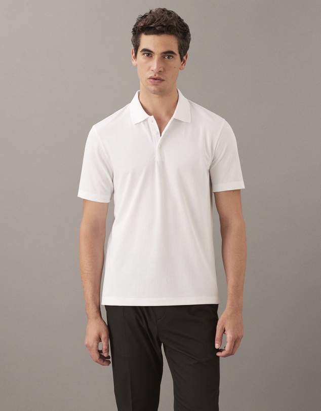 Calvin Klein - Tonal Stripe Jacquard Polo Shirt