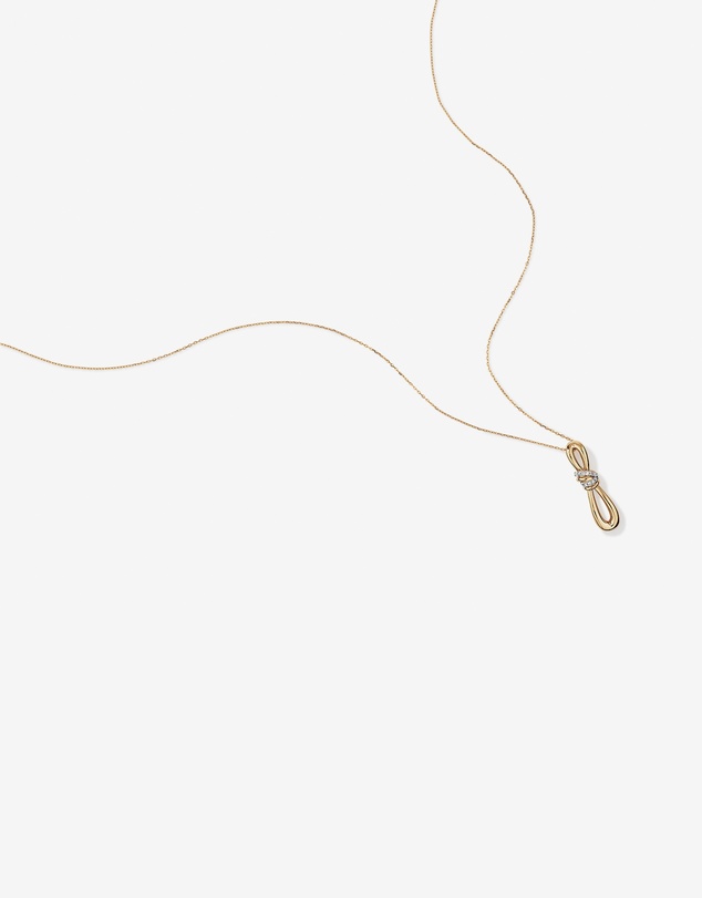 Michael Hill - 0.07 Carat TW Diamond Knots Pendant in 10kt Yellow Gold
