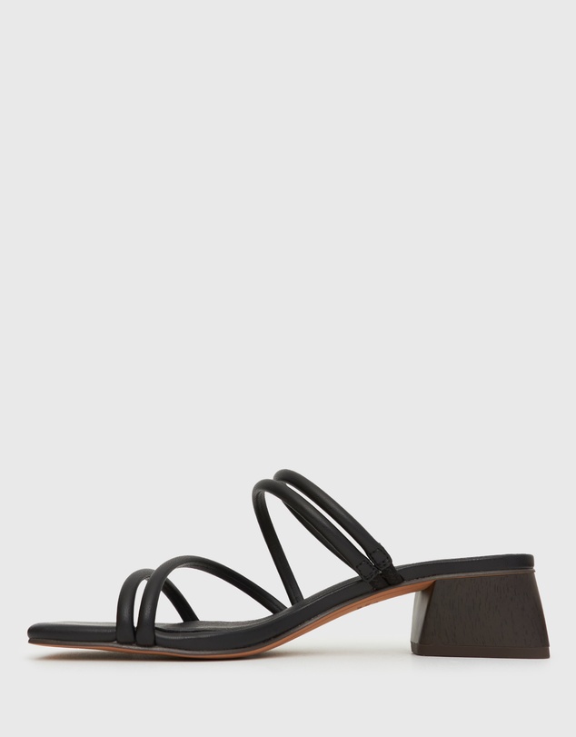 Betts - Hallie Low Wooden Block Heel Mules