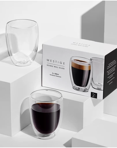 Mestige - Double Tempered Wall Glasses - 2 pack